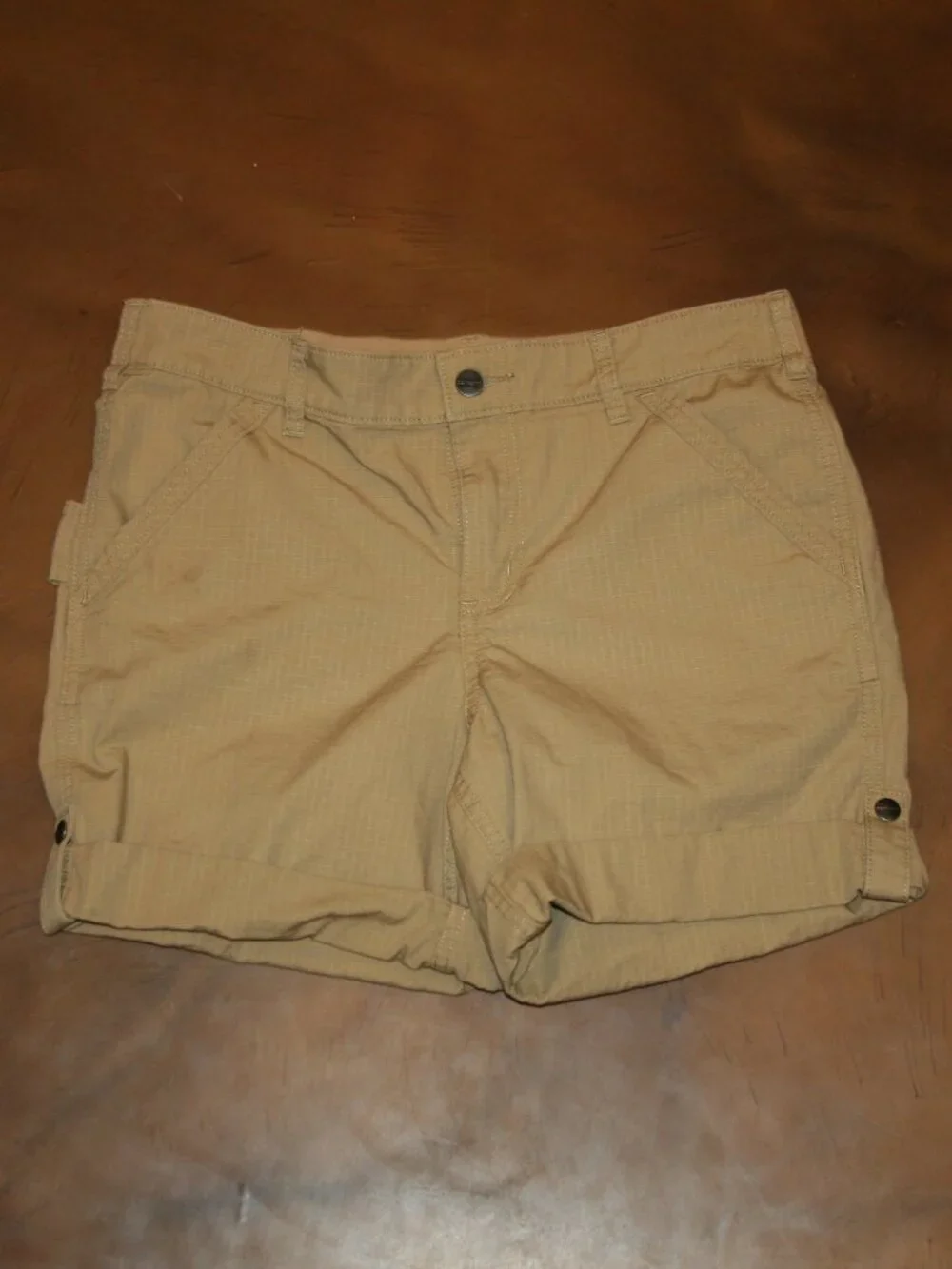 CARHARTT Original Fit 10 Tan Cuffed Shorts Waist: 32